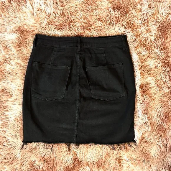 Short Distressed Denim Skirt - Picture 3 of 6